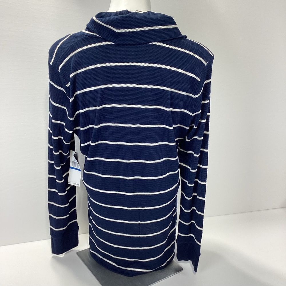 Tommy Hilfiger Athluxe Striped Cowl Neck Shirt Long Sleeve XL NWT - Picture 4 of 12